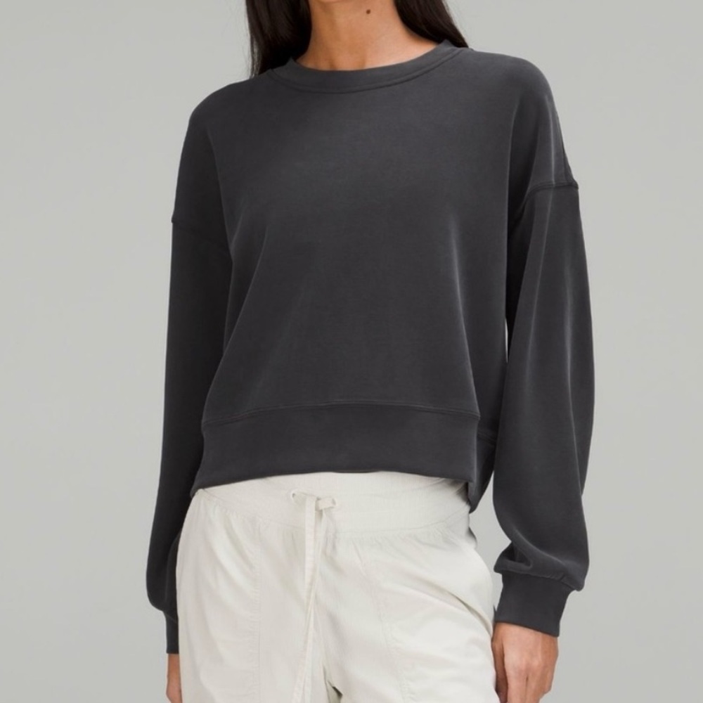 lululemon softstreme perfectly oversized cropped crew